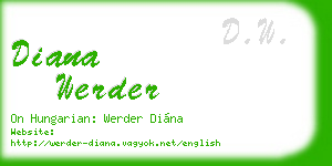 diana werder business card